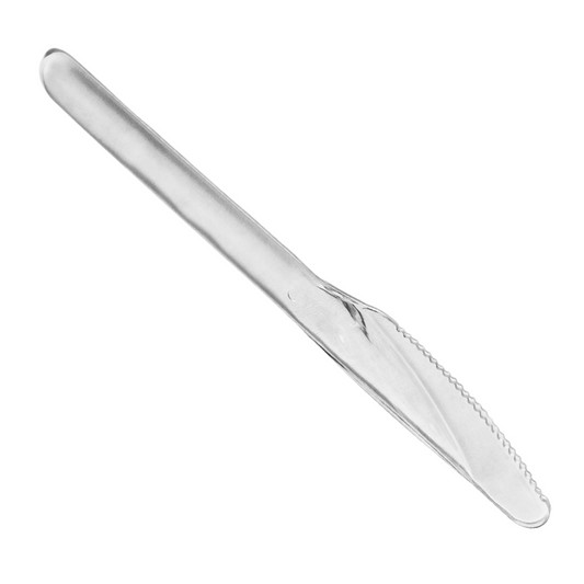 Re-useable Plastic Knives Set Of 100 - Dishwasher Safe and Re-usable Heavy Duty Plastic Knives for Parties and Basic Everyday Tableware