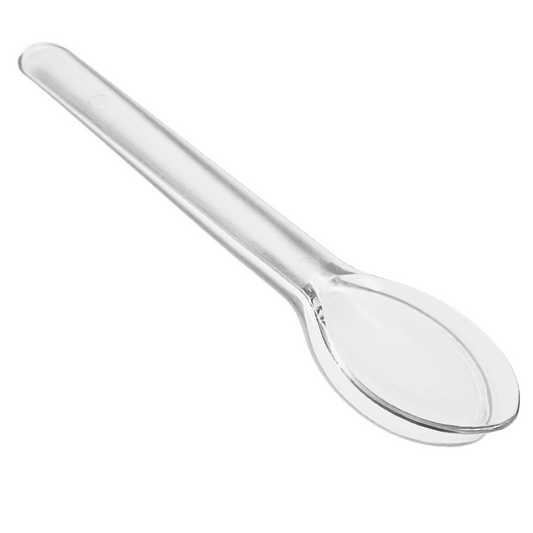 Re-useable Plastic Spoons Set of 100 - Dishwasher Safe and Re-usable Heavy Duty Plastic Spoons for Parties and Basic Everyday Tableware (Large Plastic Spoons- 100 PCs)